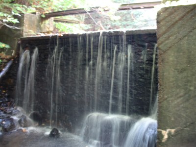 Photo of the dam to be removed on Thunder Brook In Massachusetts.